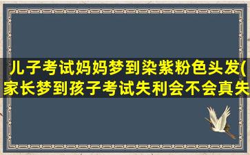 儿子考试妈妈梦到染紫粉色头发(家长梦到孩子考试失利会不会真失利)