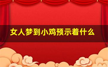 女人梦到小鸡预示着什么