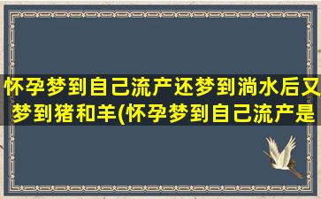 怀孕梦到自己流产还梦到淌水后又梦到猪和羊(怀孕梦到自己流产是什么意思周公解梦)