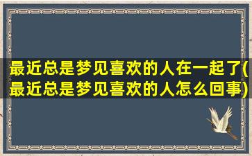 最近总是梦见喜欢的人在一起了(最近总是梦见喜欢的人怎么回事)