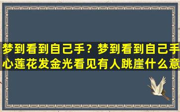 梦到看到自己手？梦到看到自己手心莲花发金光看见有人跳崖什么意思