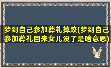 梦到自己参加葬礼摔跤(梦到自己参加葬礼回来女儿没了是啥意思)