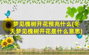 梦见槐树开花预兆什么(冬天梦见槐树开花是什么意思)