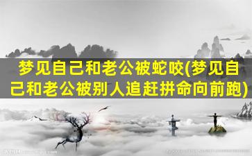 梦见自己和老公被蛇咬(梦见自己和老公被别人追赶拼命向前跑)