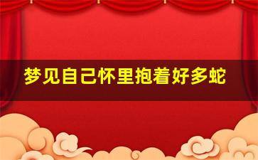 梦见自己怀里抱着好多蛇