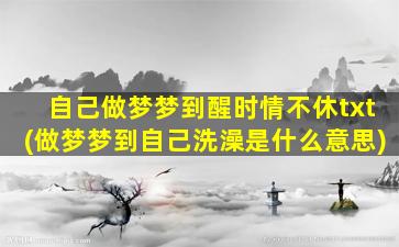 自己做梦梦到醒时情不休txt(做梦梦到自己洗澡是什么意思)